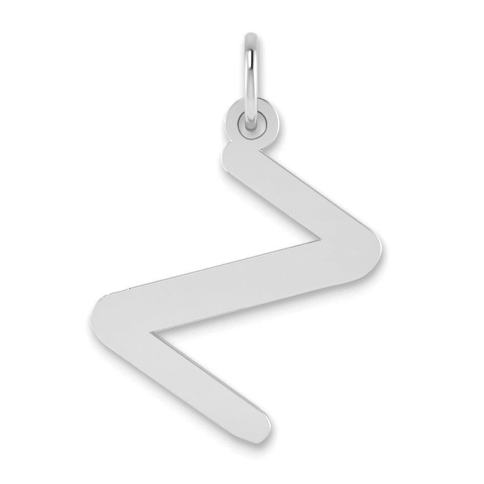 14K Gold Bubble Letter Initial Pendant