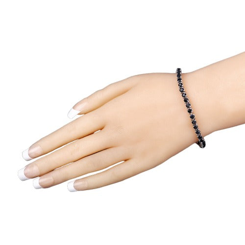 Genuine Blue Sapphire 925 Sterling Silver Bracelet