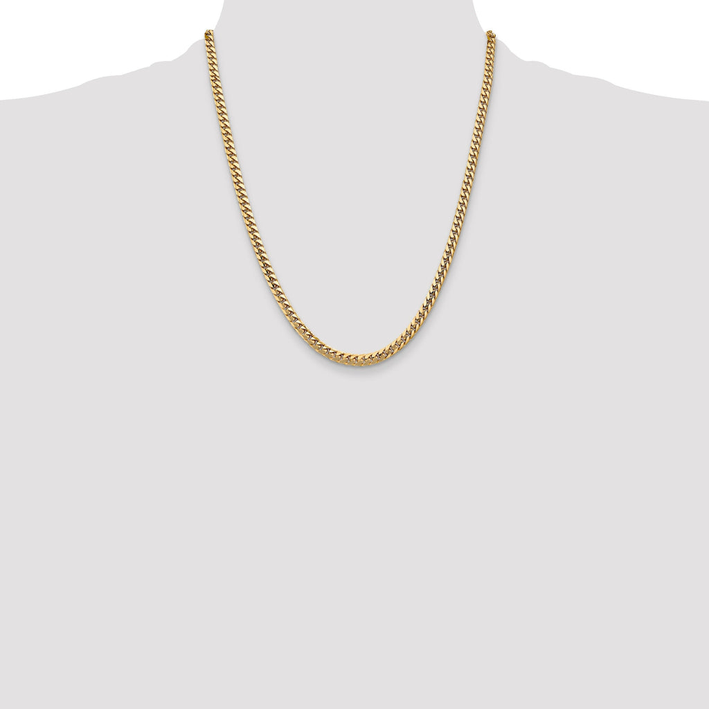 14k Gold Miami Cuban Chain Necklace 22 inch