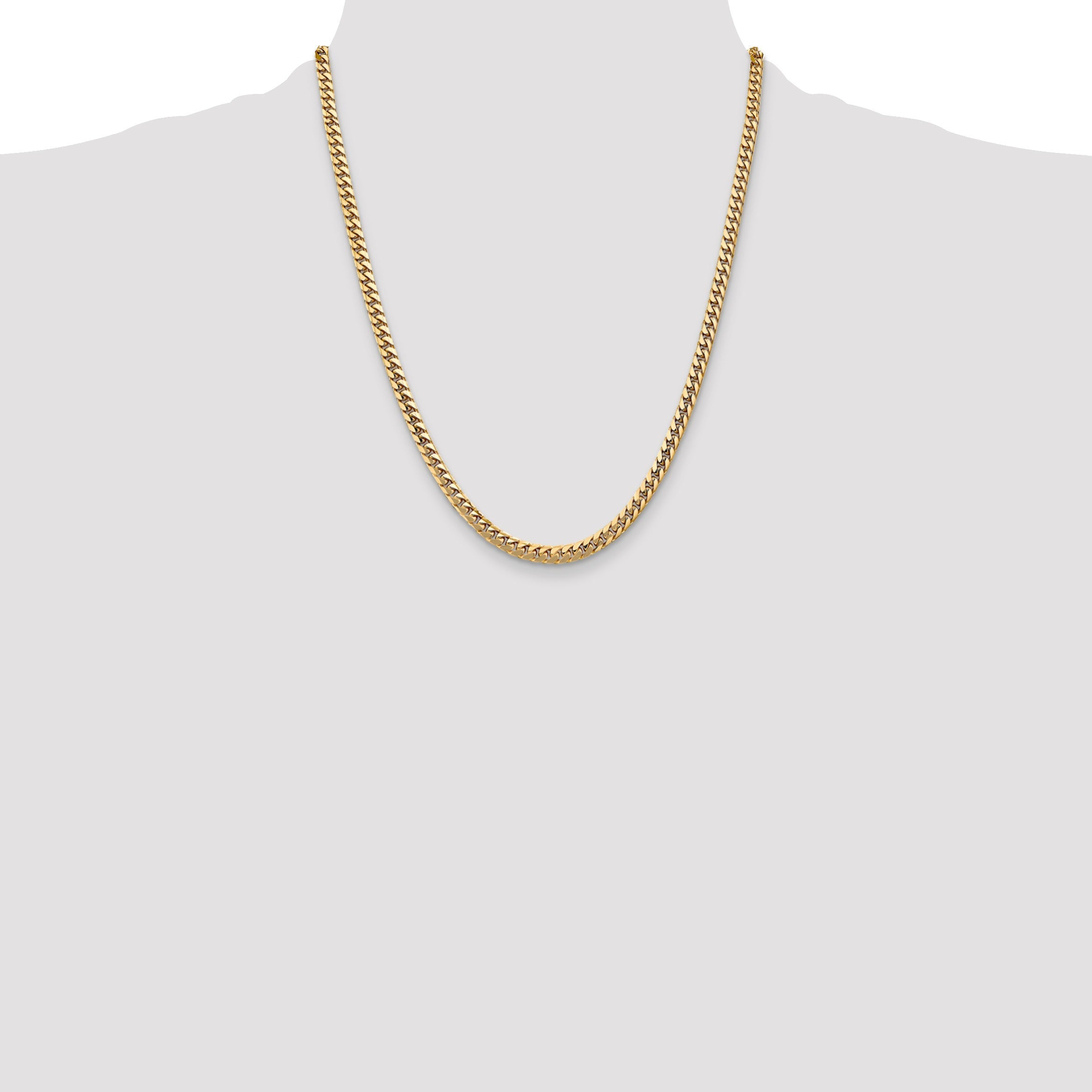 14k Gold Miami Cuban Chain Necklace 22 inch