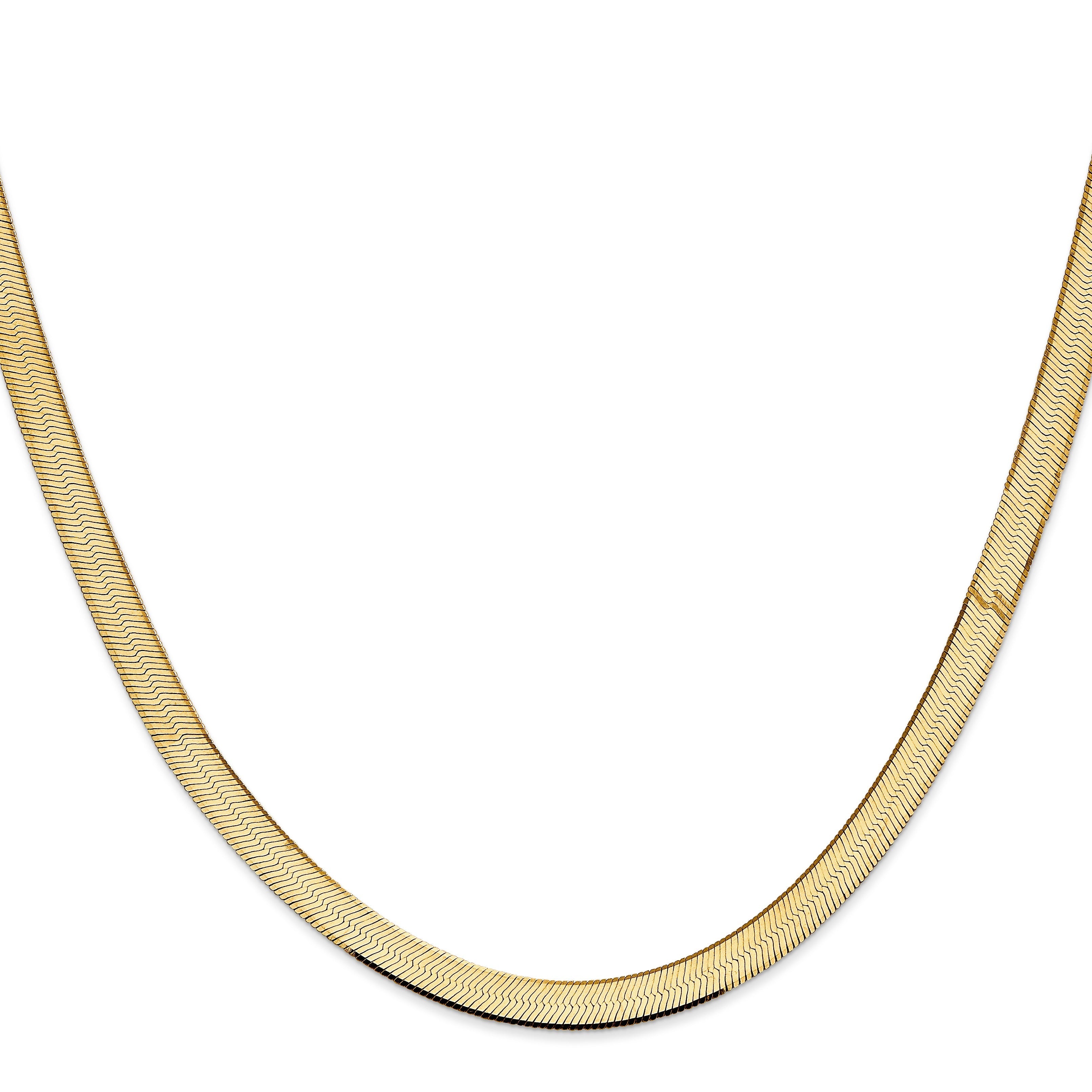 14k Yellow Gold Silky Herringbone Chain 22-inch