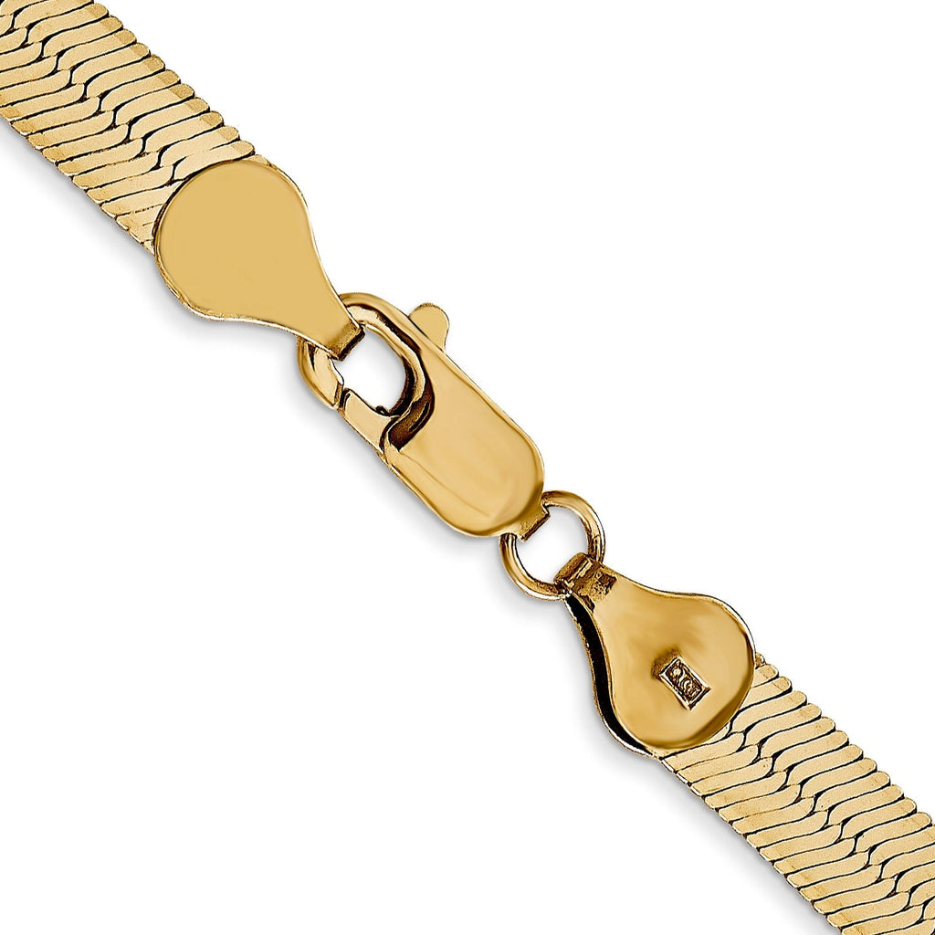14k Yellow Gold Silky Herringbone Chain 22-inch