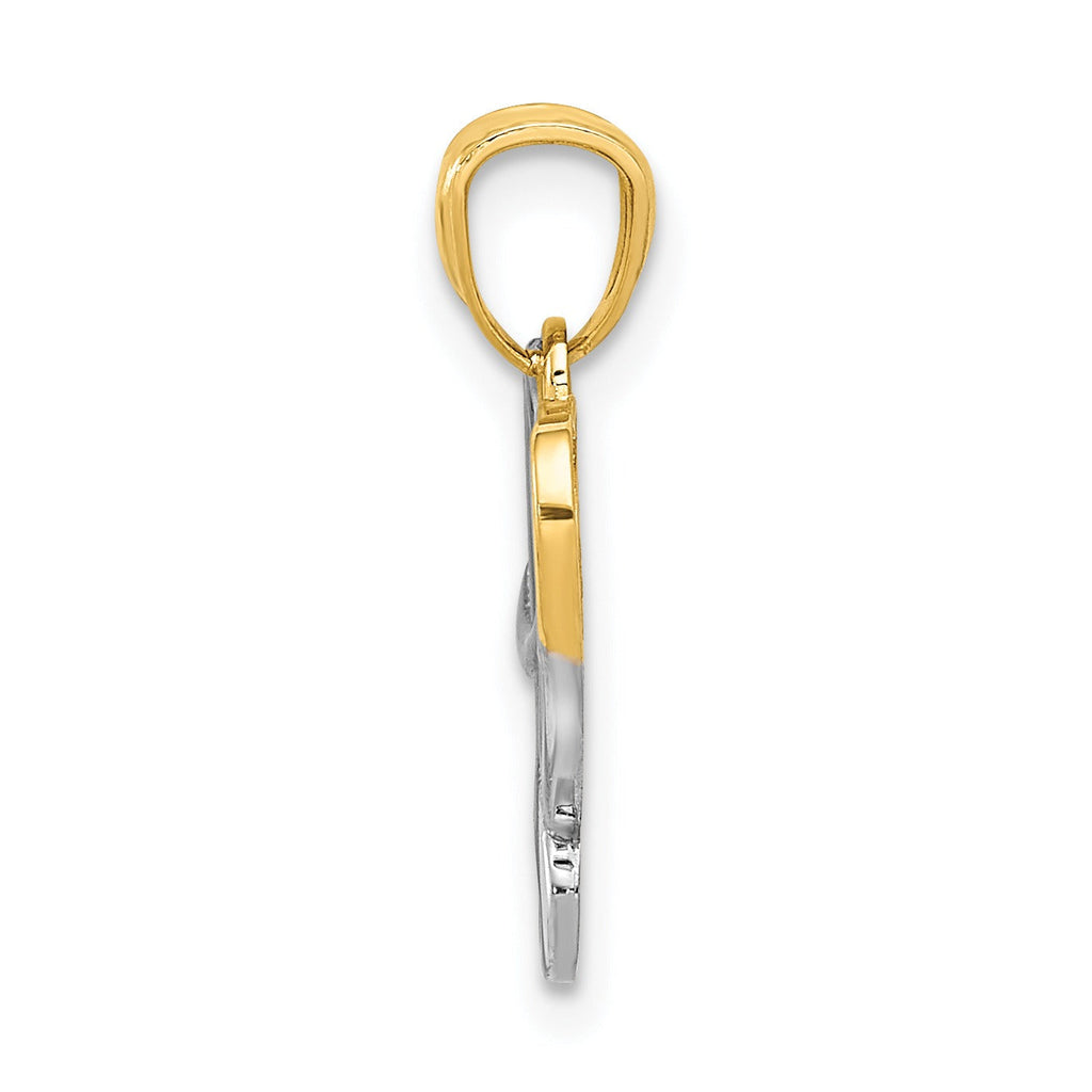 14k Gold LOVE Heart Pendant