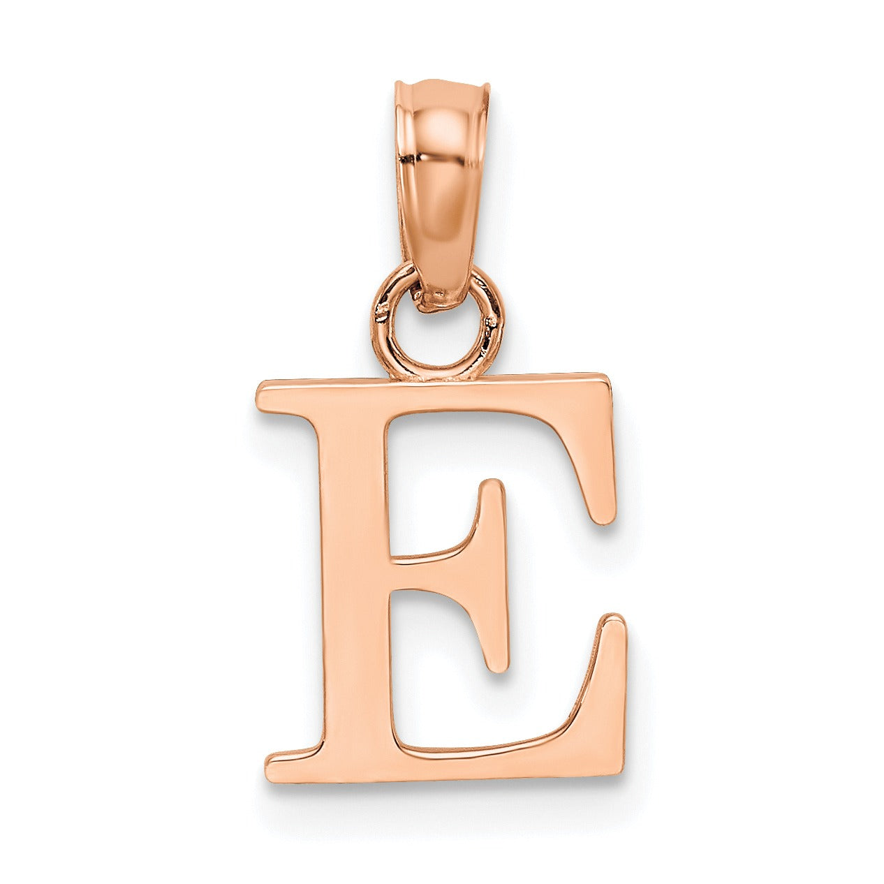 14k Gold Block Initial Letter Pendants