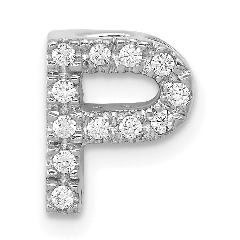 Natural Diamond Initial Charm Pendant