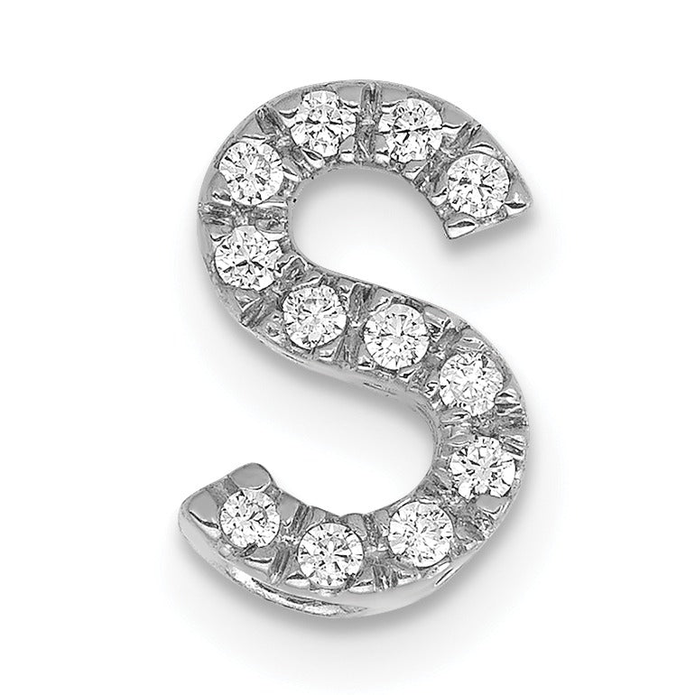 Natural Diamond Initial Charm Pendant