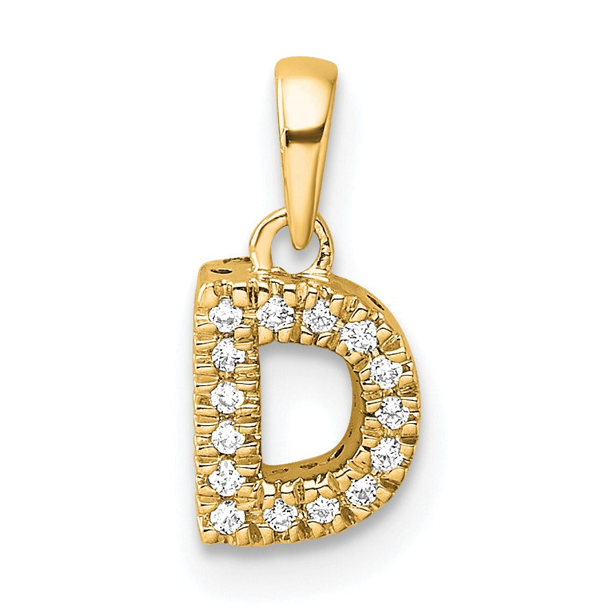 Natural Diamond Initials Bail Pendants