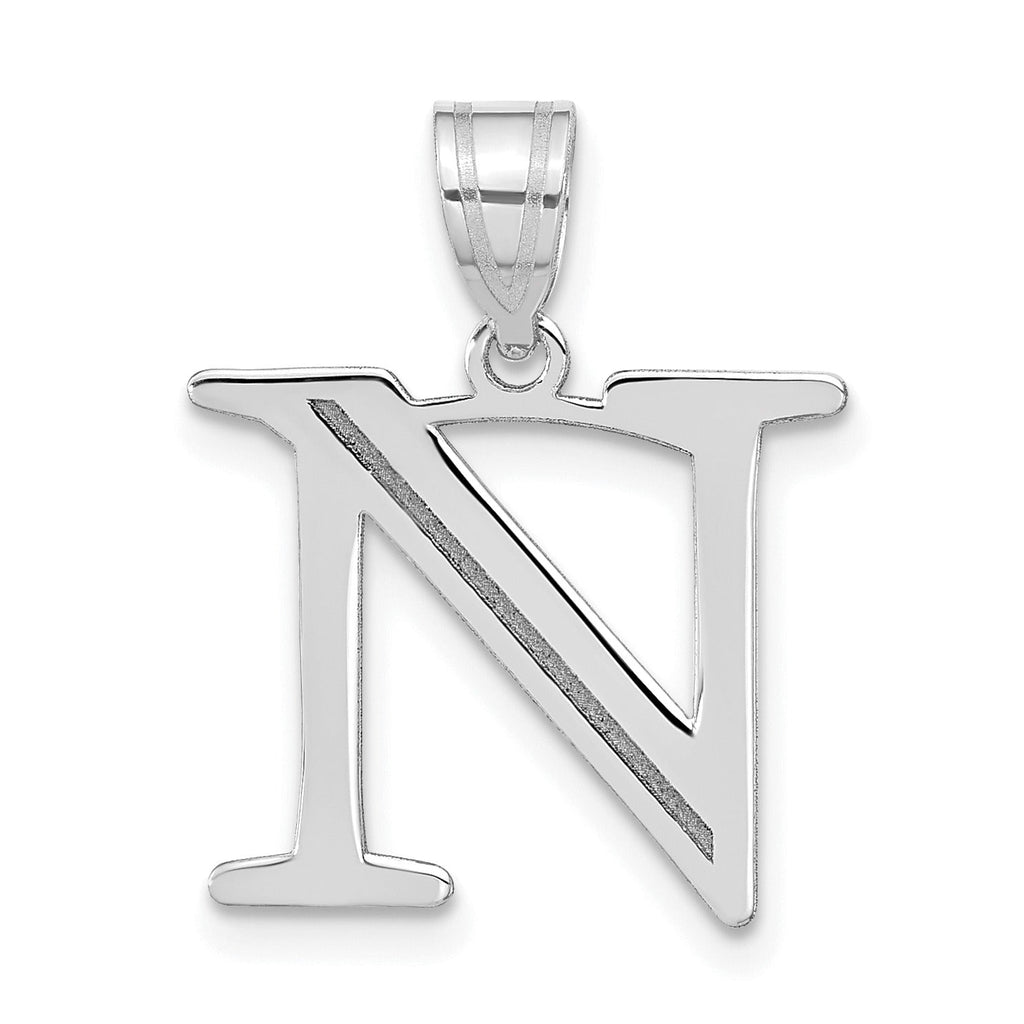 14K Gold Etched Initial Pendants