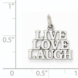 14k Gold Live Love Laugh Charm Pendant