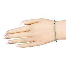 Load image into Gallery viewer, Genuine Zambian Emerald 925 Sterling Silver Bracelet