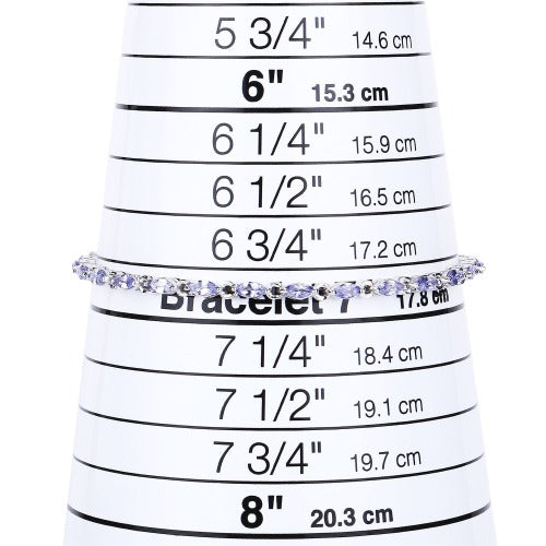 Genuine Tanzanite 925 Sterling Silver Bracelet