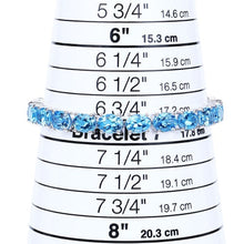 Load image into Gallery viewer, Genuine Swiss Blue Topaz 925 Sterling Silver Bracelet