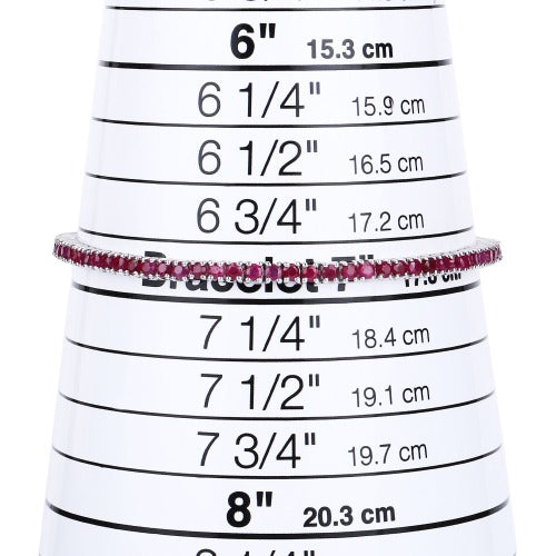 Genuine Ruby 925 Sterling Silver Bracelet