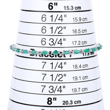 Load image into Gallery viewer, Genuine Zambian Emerald 925 Sterling Silver Bracelet