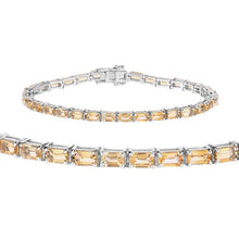 Load image into Gallery viewer, Genuine Citrine 925 Sterling Silver Bracelet