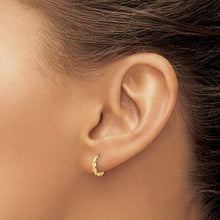 Load image into Gallery viewer, 14K Gold Twisted Hinged Hoop Earrings