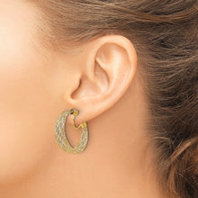 Load image into Gallery viewer, 14K Gold Mesh Hoop Earrings