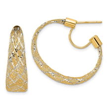 Load image into Gallery viewer, 14K Gold Mesh Hoop Earrings