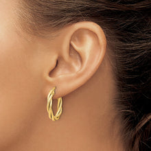 Load image into Gallery viewer, 14K Gold Double Twisted Hoop Earrings
