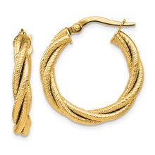 Load image into Gallery viewer, 14K Gold Double Twisted Hoop Earrings