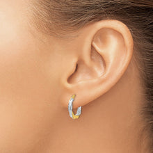 Load image into Gallery viewer, 14K Gold Hollow Hoop Twist Earrings