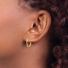 Load image into Gallery viewer, Twisted 14k Gold Hoops Earrings