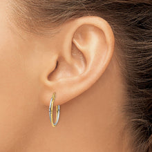 Load image into Gallery viewer, 14K Gold Diamond Cut Hoops Earrings