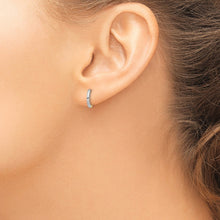 Load image into Gallery viewer, 14k Gold Two-tone Round Hinged Hoop Earrings
