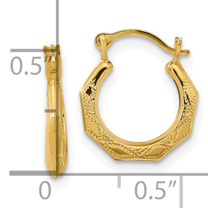 14k Gold Hinged Shrimp Earrings