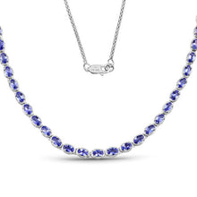 Load image into Gallery viewer, Genuine Purple Tanzanite Eternity Necklace Fine Color Jewels fine color jewels, first Valentines gift for girlfriend, first year Valentines gifts for her, Valentine&#39;s Day gift, valentines jewellery