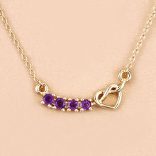 Load image into Gallery viewer, Genuine Amethyst Necklace with Heart and Infinity