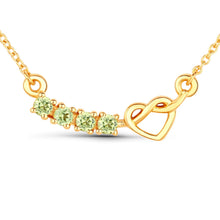Load image into Gallery viewer, Genuine Peridot Heart Necklace
