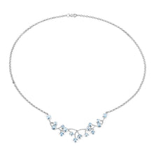 Load image into Gallery viewer, Genuine Blue Topaz Silver Bib Necklace