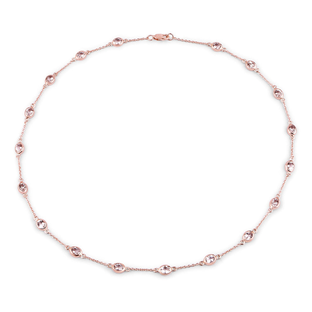 Genuine Morganite By The Yard Necklace