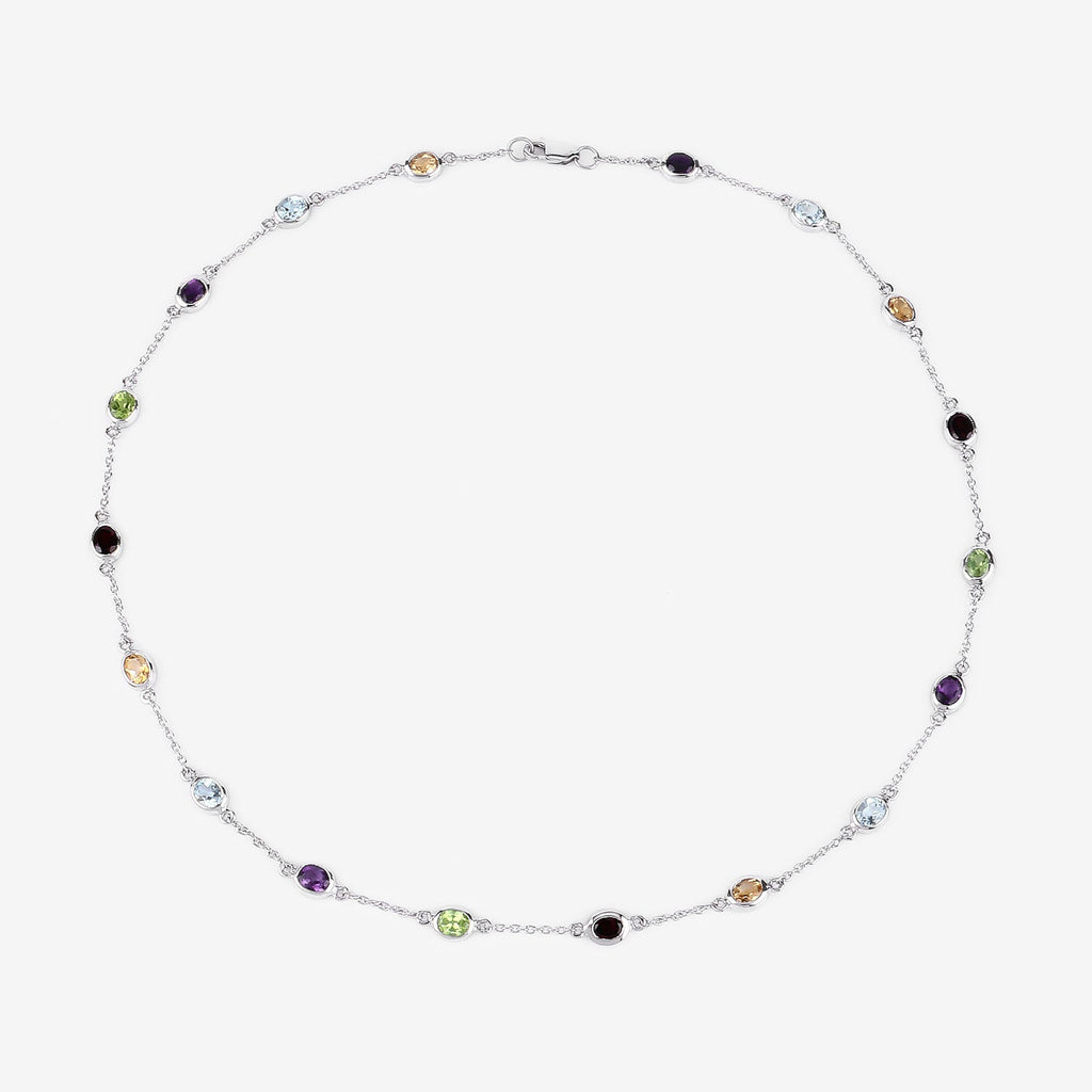 Genuine Multi Stones By The Yard Necklace