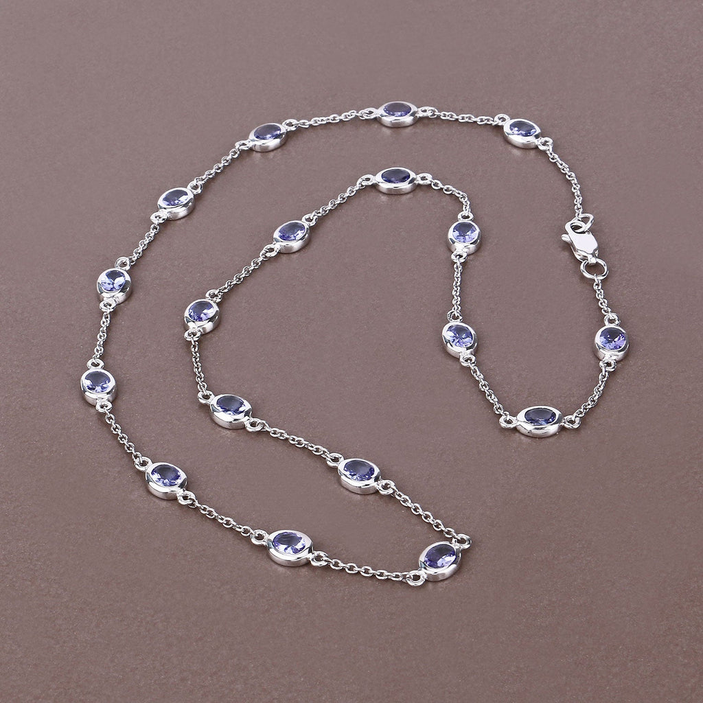 Genuine Tanzanite By The Yard Necklace