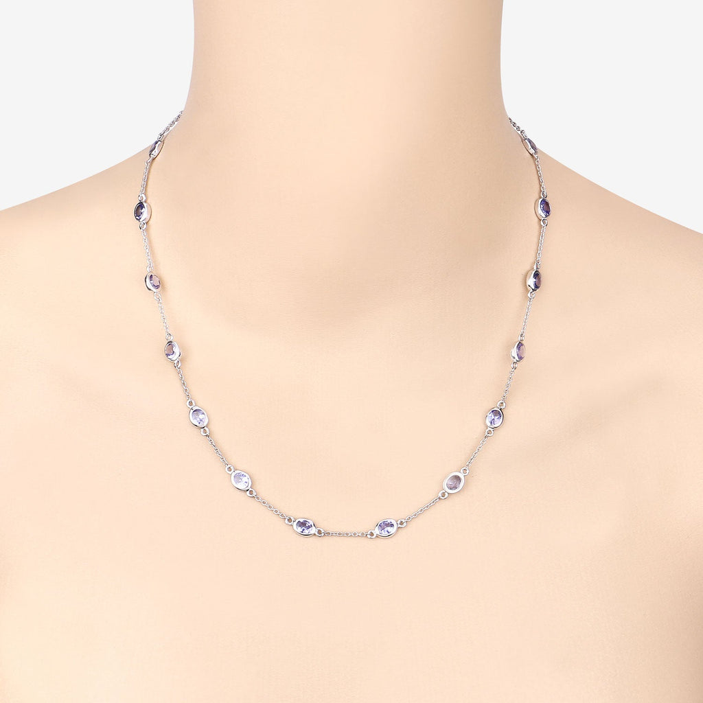 Genuine Tanzanite By The Yard Necklace