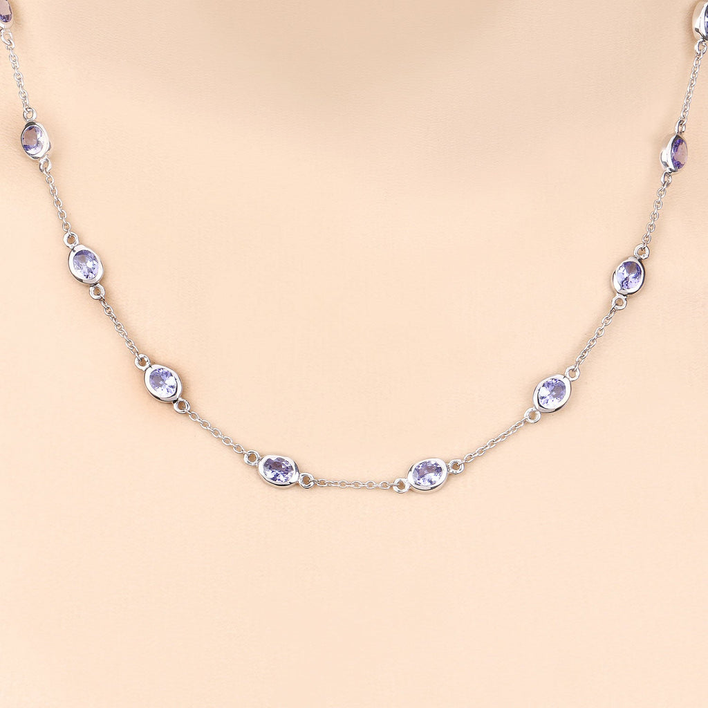 Genuine Tanzanite By The Yard Necklace