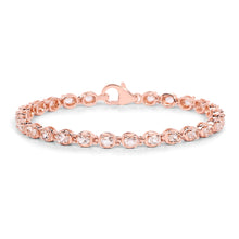 Load image into Gallery viewer, Genuine Pink Morganite Tennis Bracelet