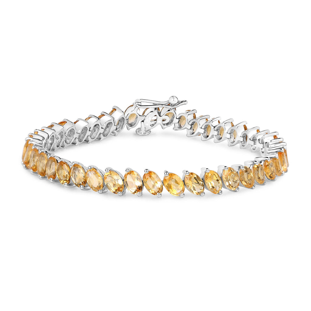Genuine Yellow Citrine Tennis Bracelet