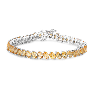 Genuine Yellow Citrine Tennis Bracelet