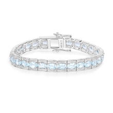Load image into Gallery viewer, Genuine Blue Topaz Tennis Bracelet