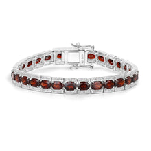 Load image into Gallery viewer, Genuine Red Garnet Tennis Bracelet