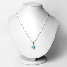 Load image into Gallery viewer, 14K Gold Genuine Swiss Blue Topaz and Diamond Necklace