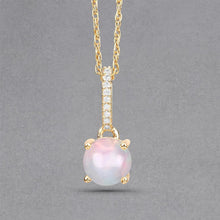 Load image into Gallery viewer, 10K Gold Real Opal And Diamond Necklace