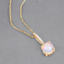Load image into Gallery viewer, 10K Gold Real Opal And Diamond Necklace