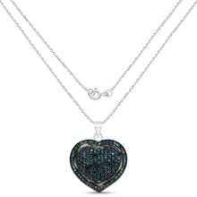 Load image into Gallery viewer, Genuine Blue Diamond Heart Necklace