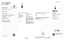 Load image into Gallery viewer, Genuine Zambian Emerald and White Diamond 14K Gold Crossover Pendant