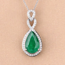 Load image into Gallery viewer, Genuine Zambian Emerald Diamond 14K Gold Statement Pendant