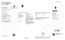 Load image into Gallery viewer, Genuine Zambian Emerald and White Diamond 14K White Gold Pendant
